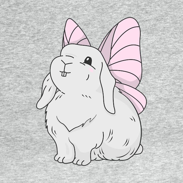 Fairy Bunny Rabbit - COLORED Cute Illustration by JosanDSGN